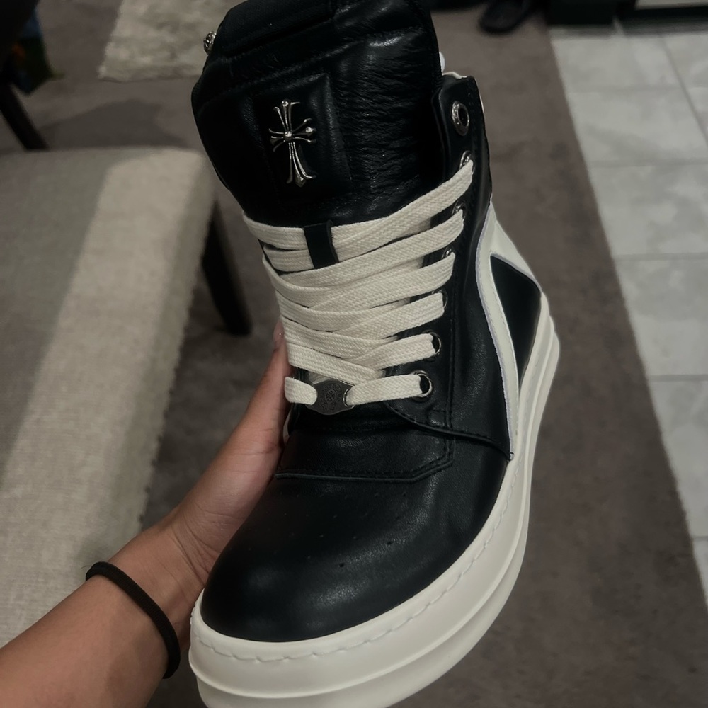 REP RICK OWENS CHROME HEART x GEOBASKETS